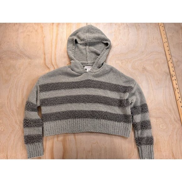 Cupcakes and Cashmere Sweater Women’s Small Crop Green Striped Cropped Y2K 90s - Picture 4 of 16